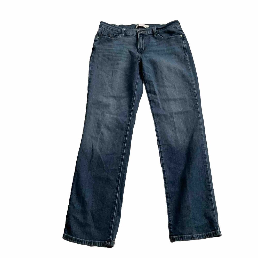 Levi's  Straight Leg Mid‎ Rise Denim Blue Jeans 5 Pocket Women Size 10M Red Tab